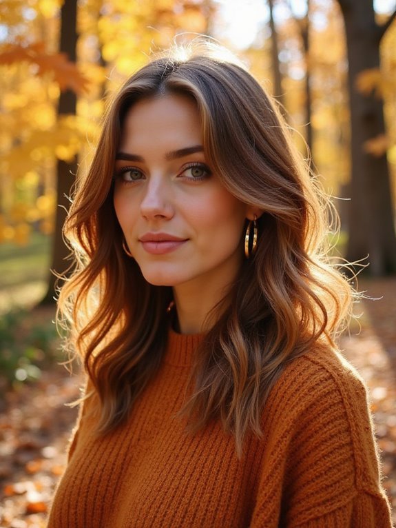 layered hair flip style