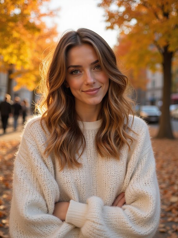 layered lob with highlights