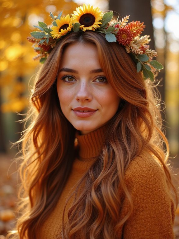 layered pumpkin spice hairstyle