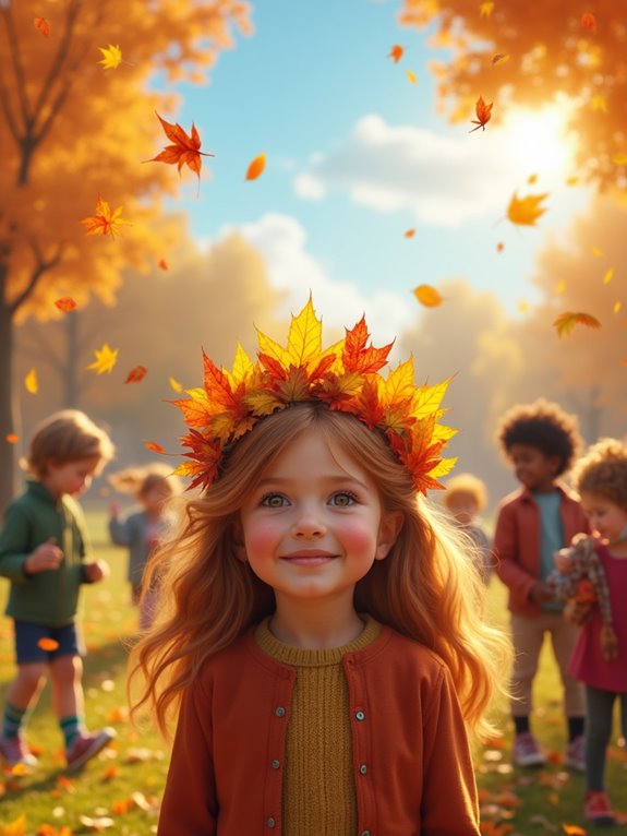 leafy fall hair crown