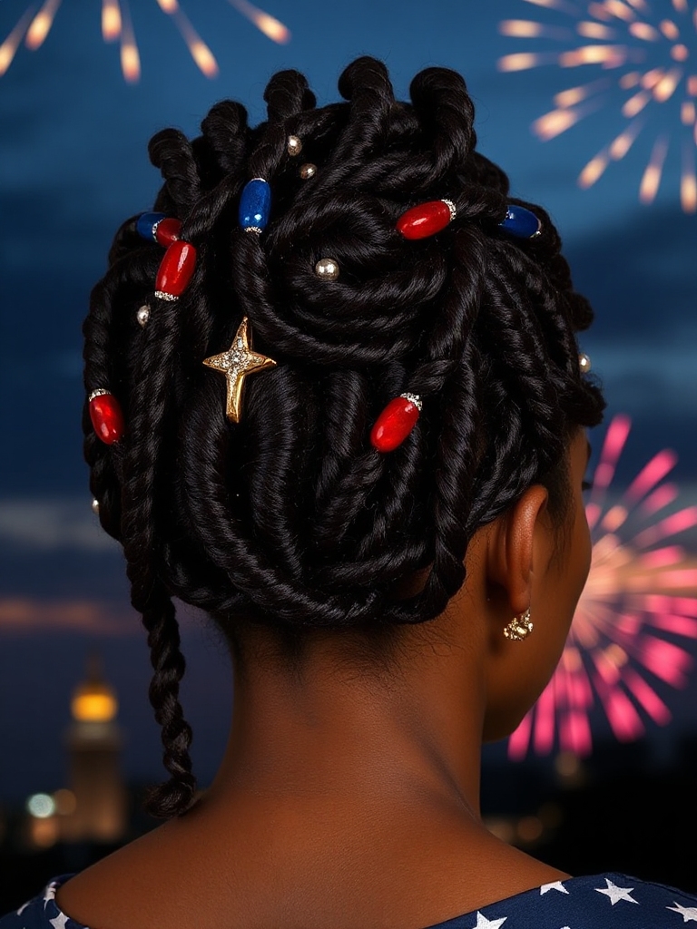 liberty bell inspired updo