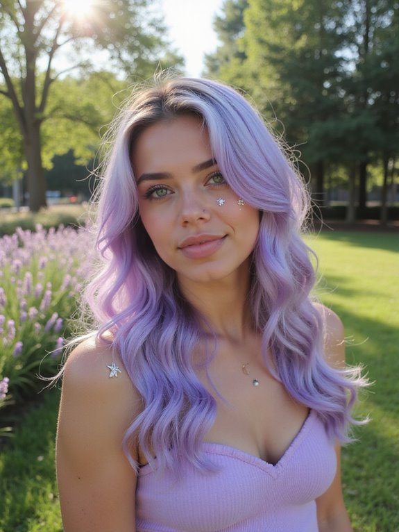 cheerful lavender summer hair