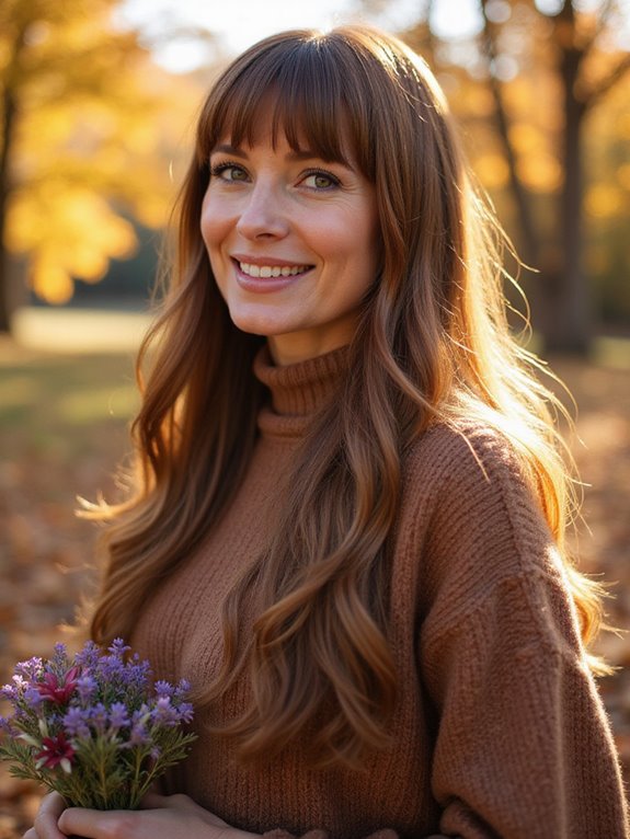 long straight bangs hairstyle