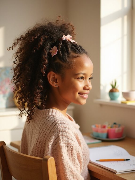 casual updo with curls