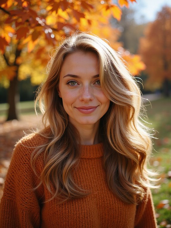 loose waves with highlights