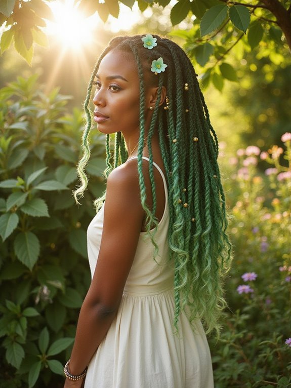 lush green locs transformation