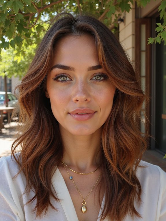 luxurious deep mahogany hue