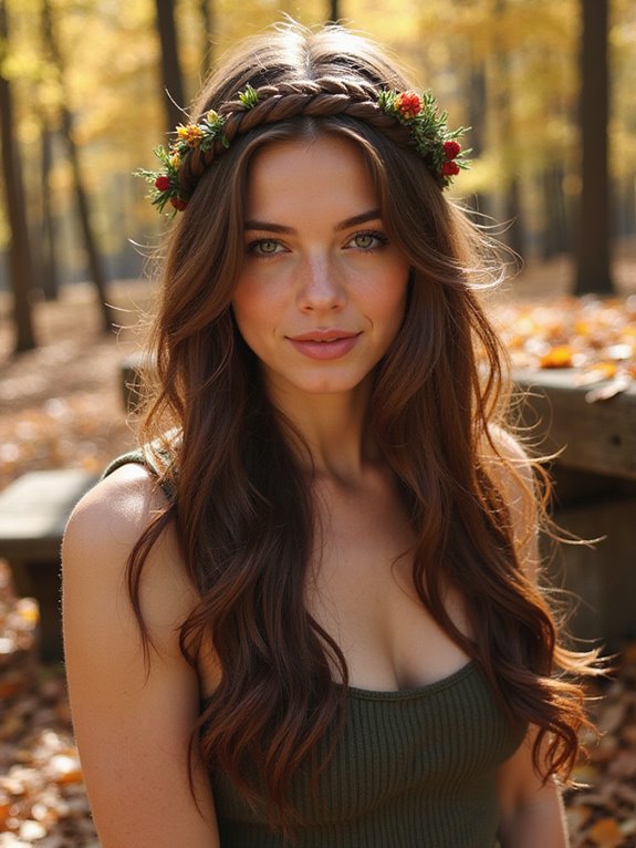 messy braided crown hairstyle