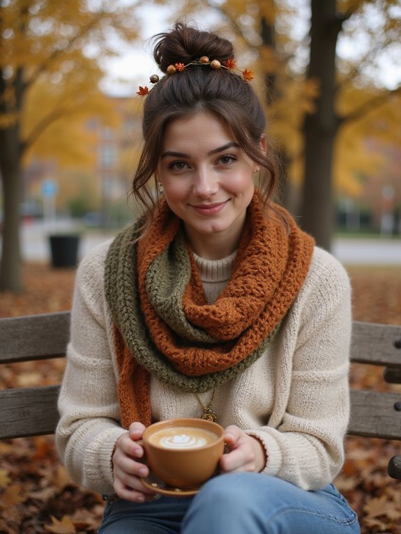 messy bun autumn accessories