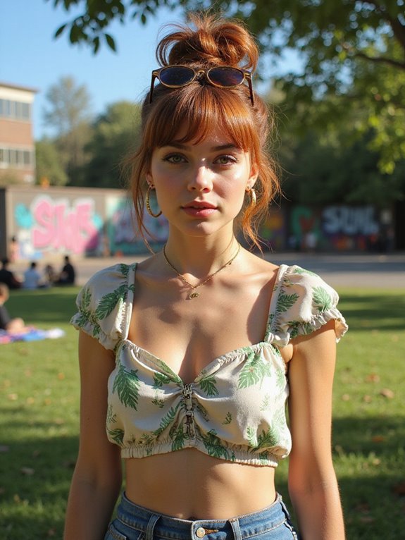 messy bun tapered bangs