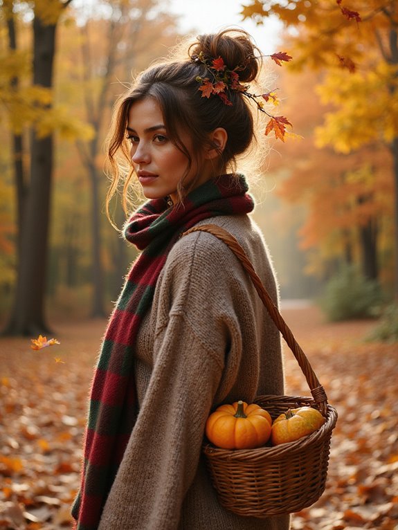 casual bun with accessories