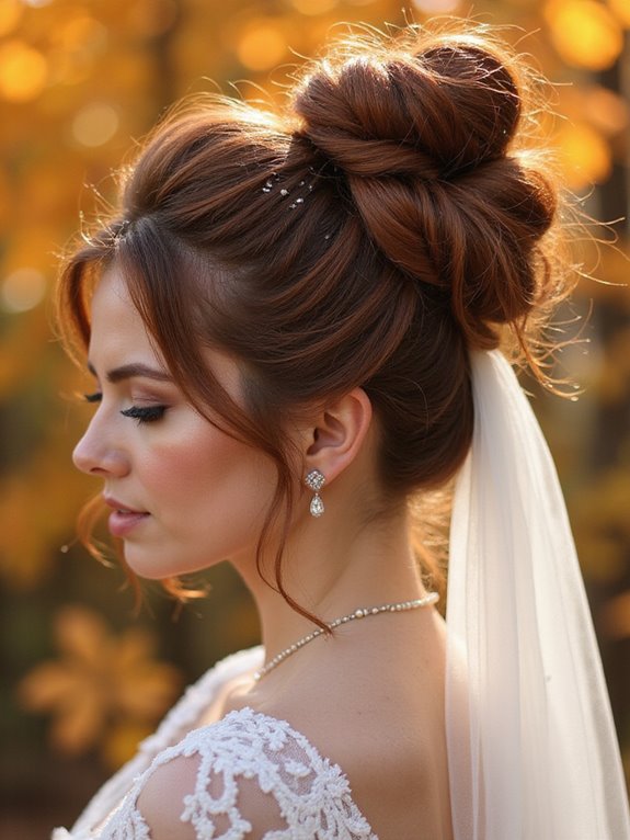 casual high bun glamour