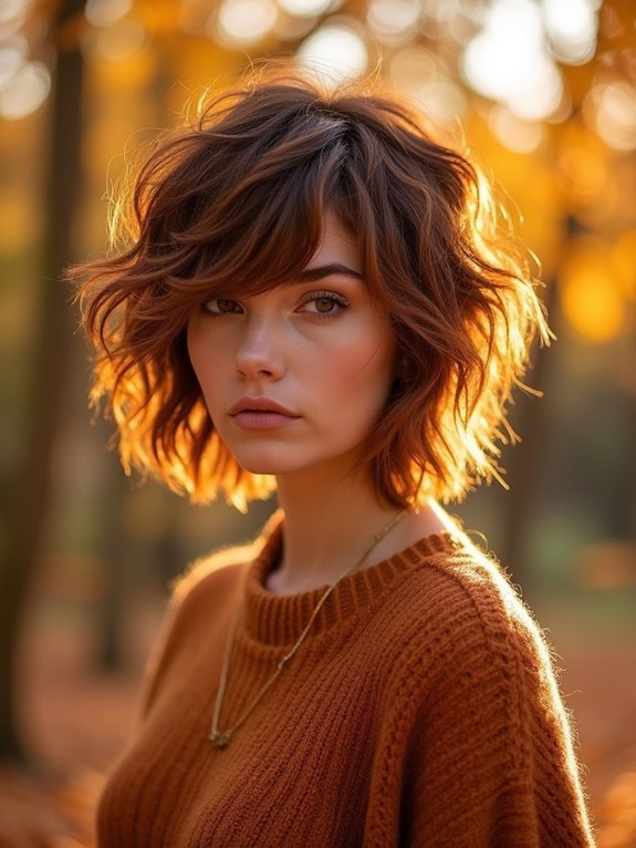 tousled shag short haircut