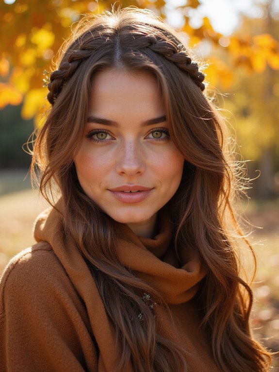 messy side braid charm