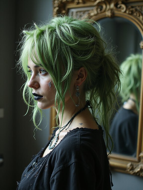 messy undead hairstyle creation