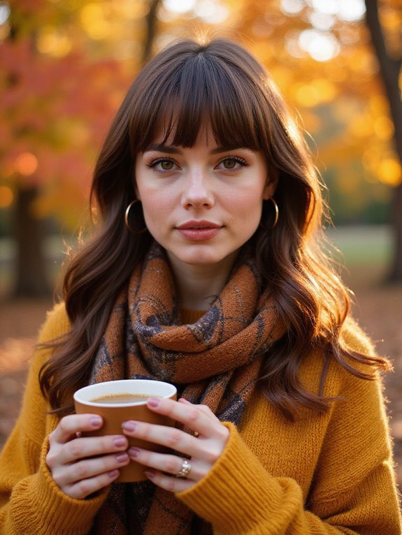 modern curtain bangs styling