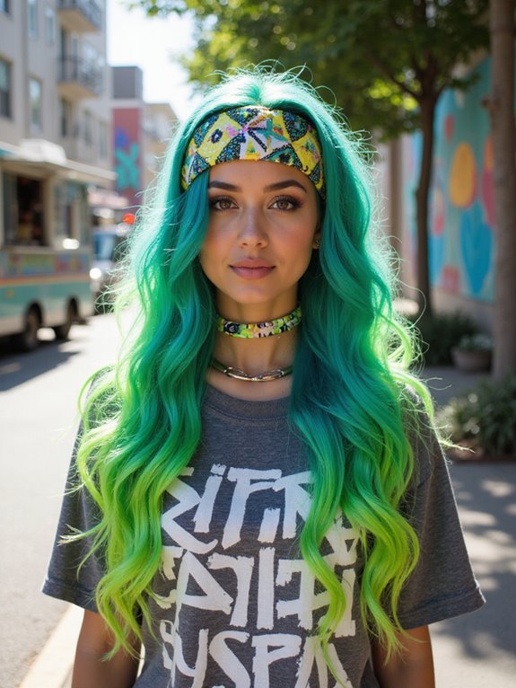 neon green hair maintenance