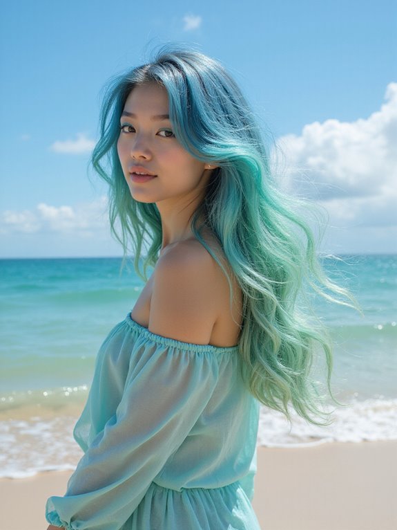 ocean inspired hair transformation