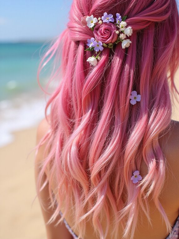 ombre pink hair transformation