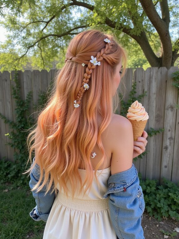 pastel peach hair trend