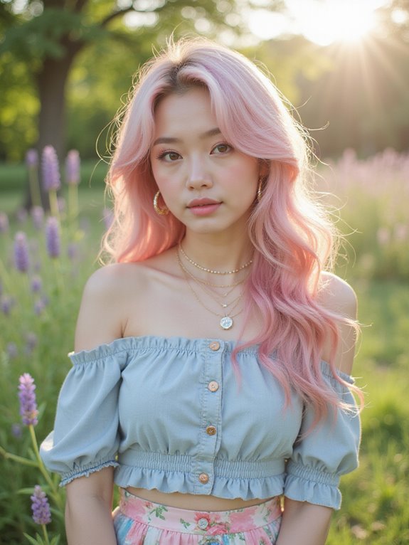 pastel pink hair care