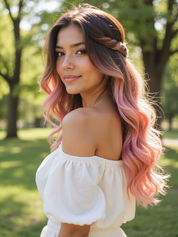 pastel pink ombr hair