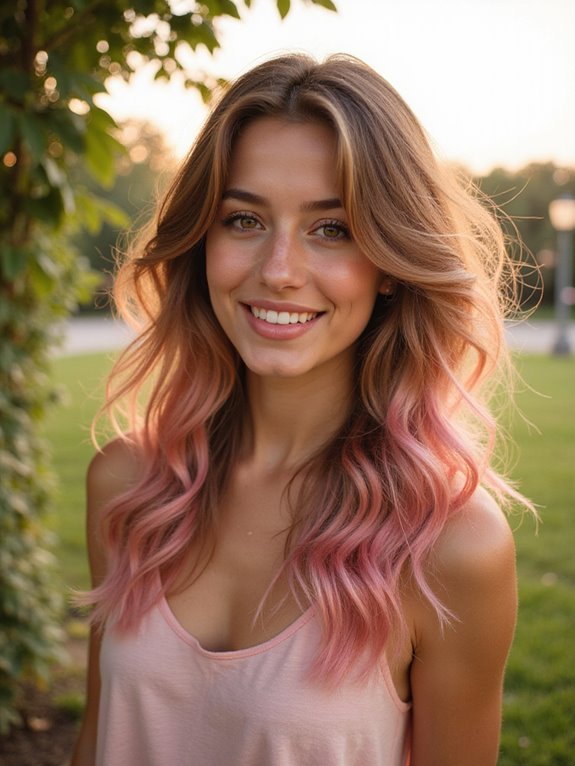 pastel pink whimsical hairstyle