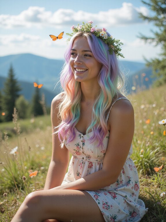 pastel rainbow highlights maintenance tips