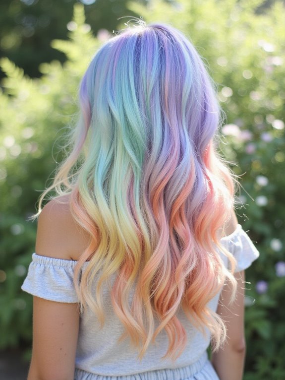 pastel vibrant hairstyle transformation
