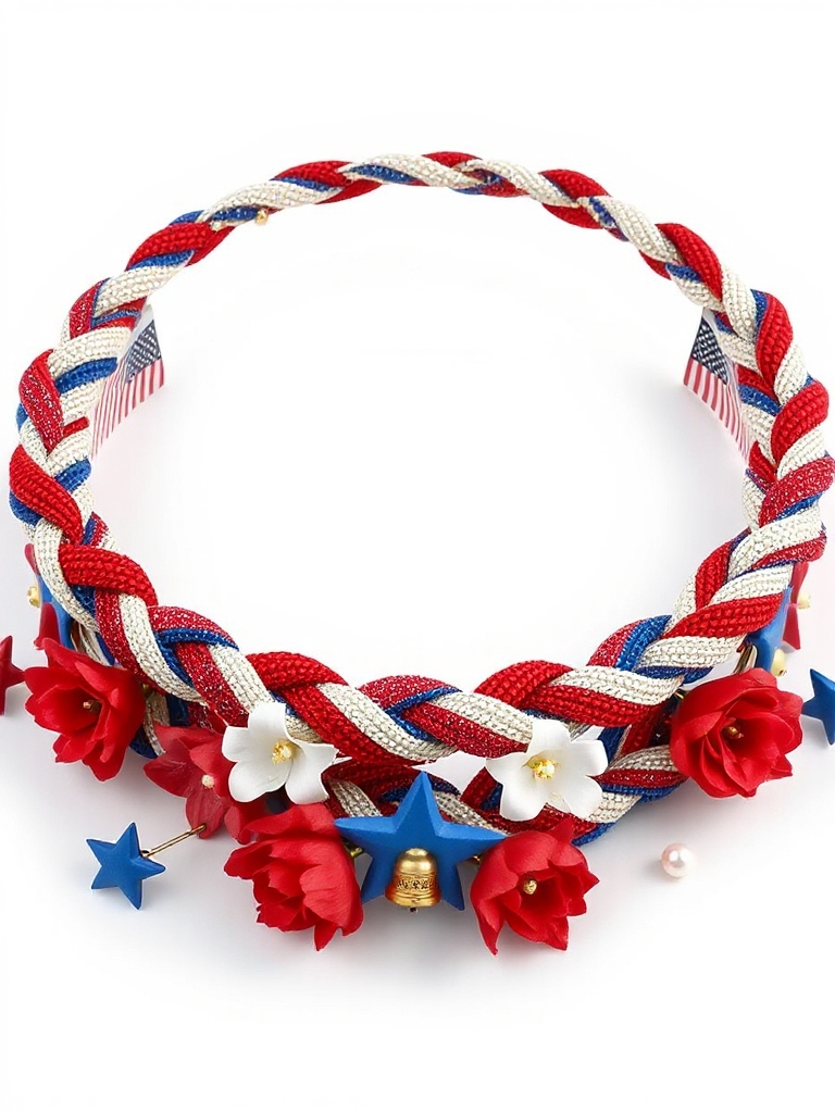 patriotic braided crown elegance