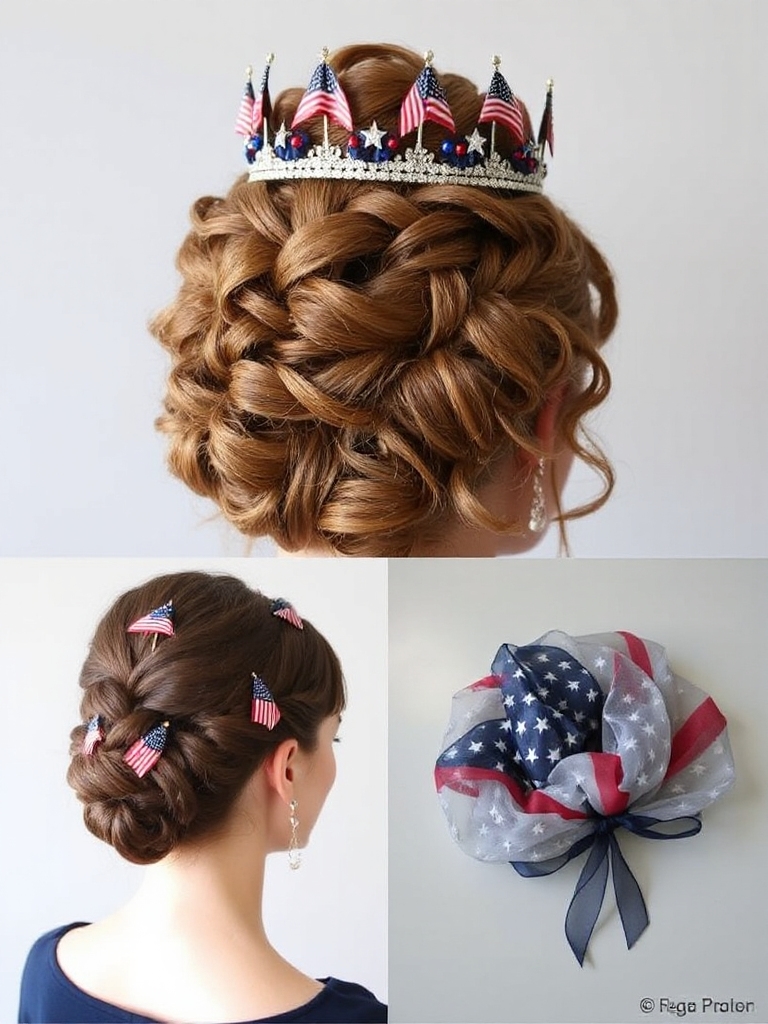 patriotic elegant updo hairstyle