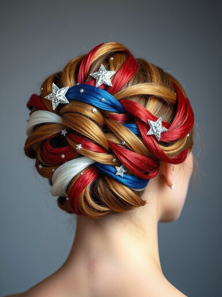 patriotic elegant updo style