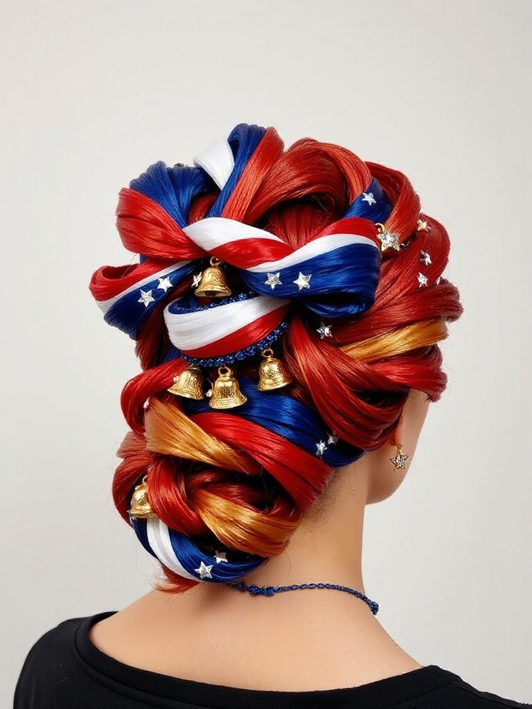 patriotic hairstyle tribute celebration