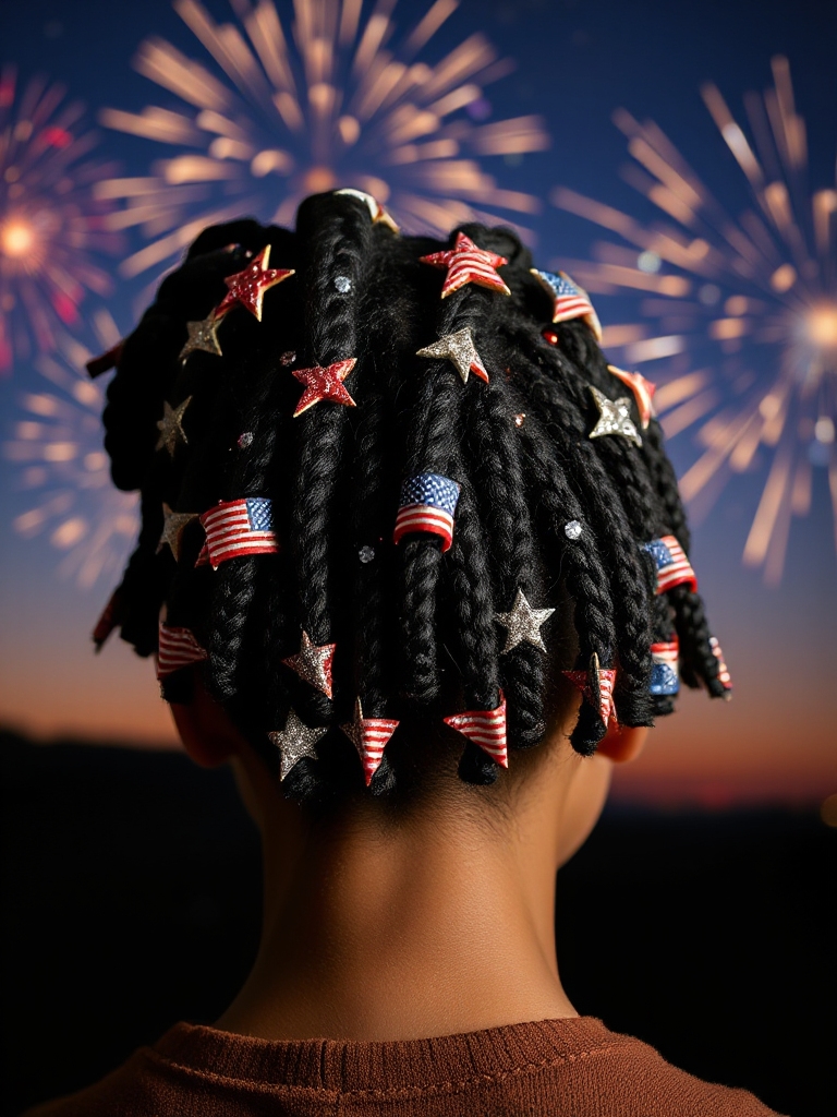patriotic mini twist hairstyle