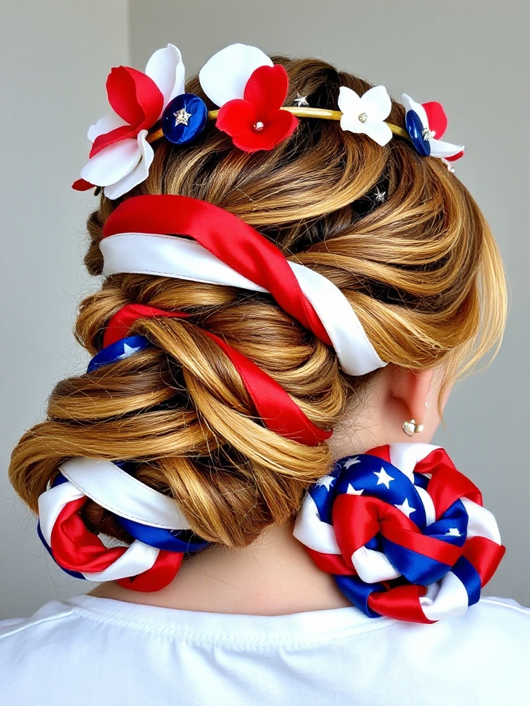 patriotic twist hairstyle elegance