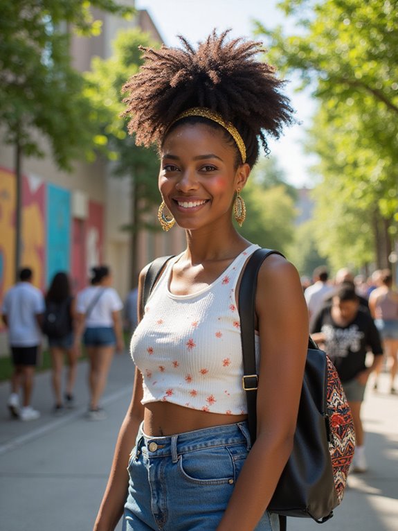 pineapple updo for curls