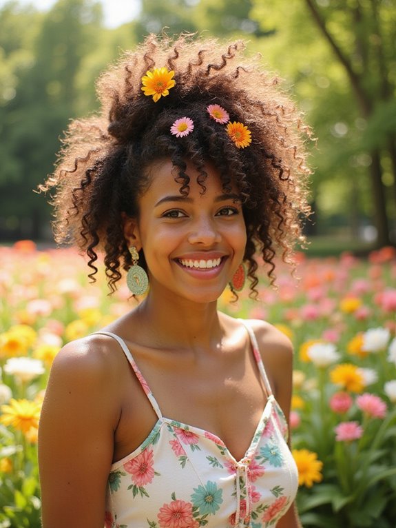 pineapple updo for curls
