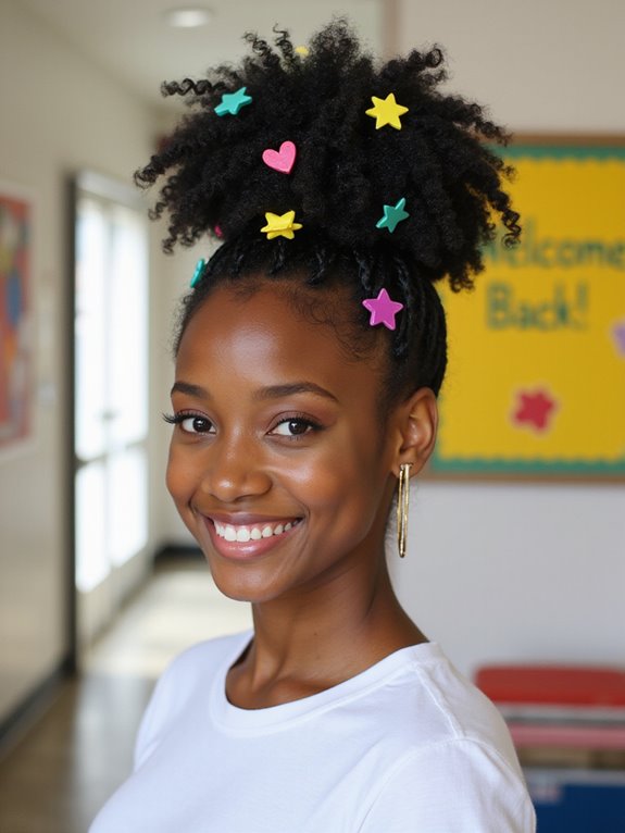 pineapple updo for curls