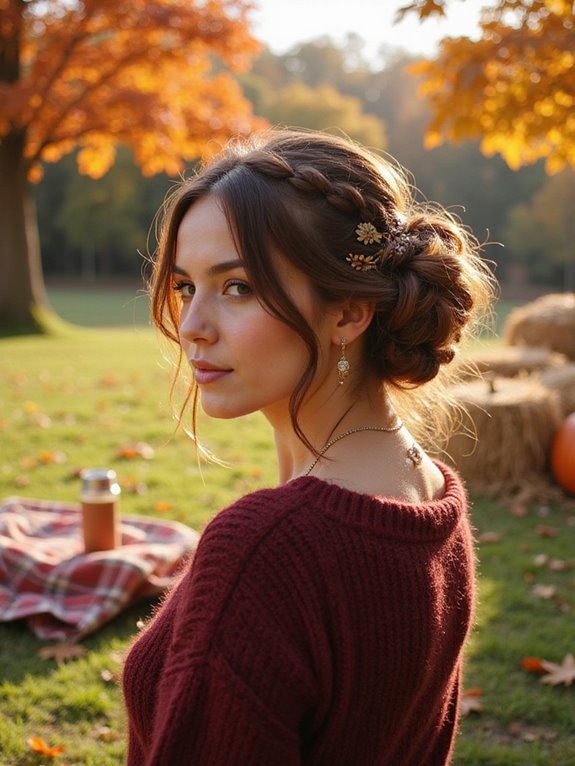 pinned up elegant hairstyle