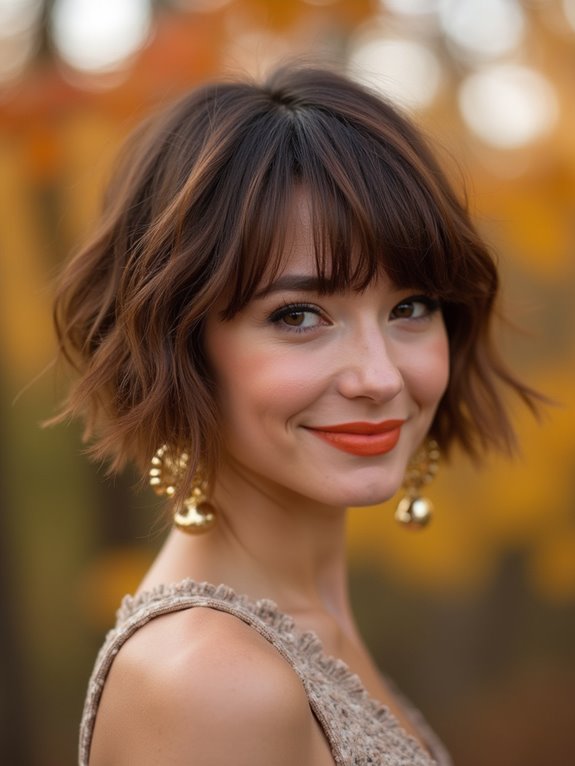 playful bob with fringe