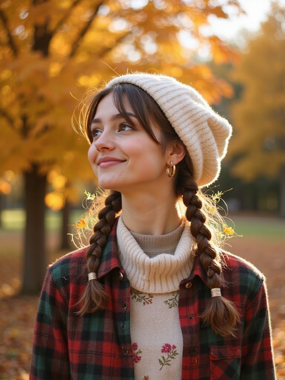 playful braided pigtails style