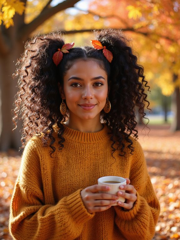 playful curly pigtail styling