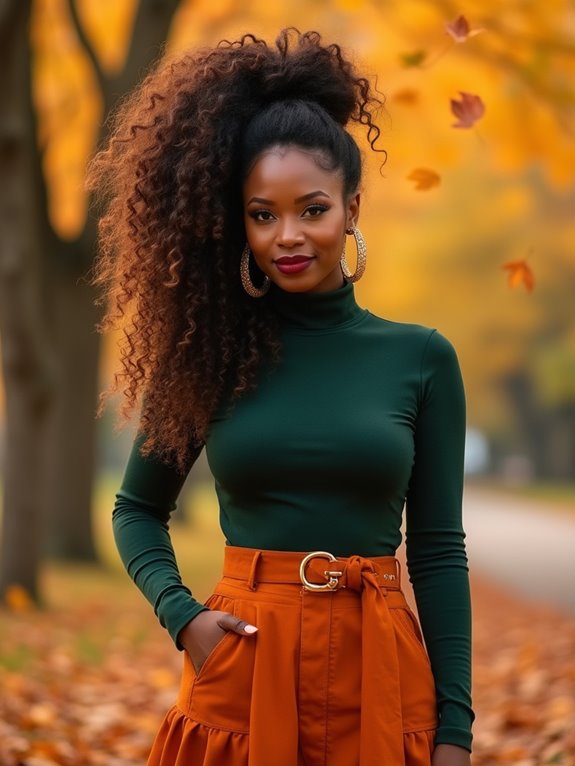 playful curly ponytail style