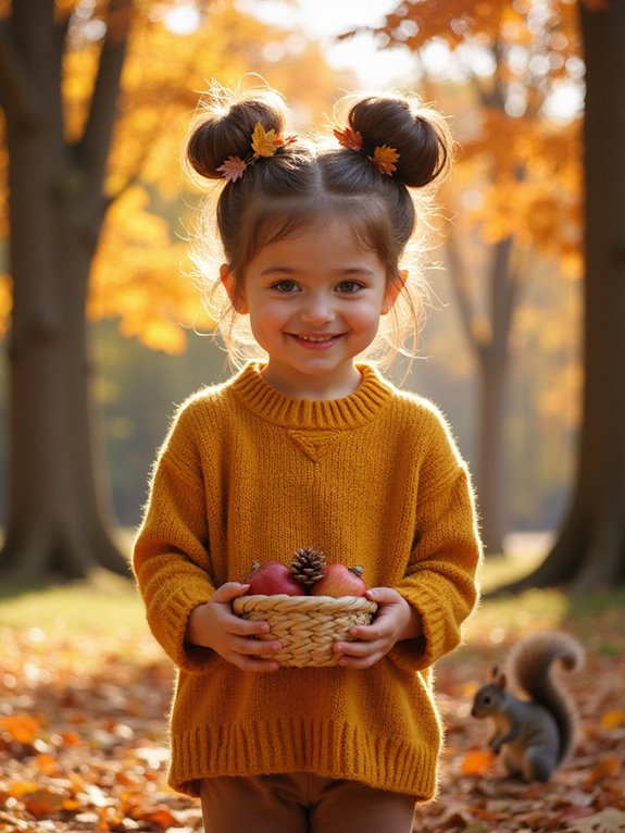 playful fall space buns