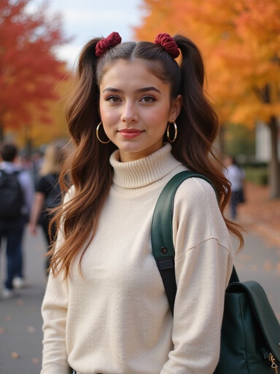 playful high pigtail styles