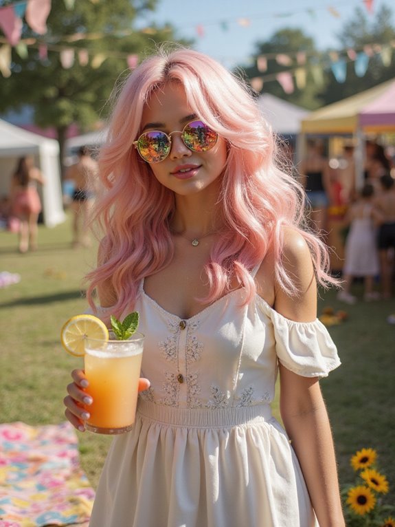 playful pastel pink hairstyles