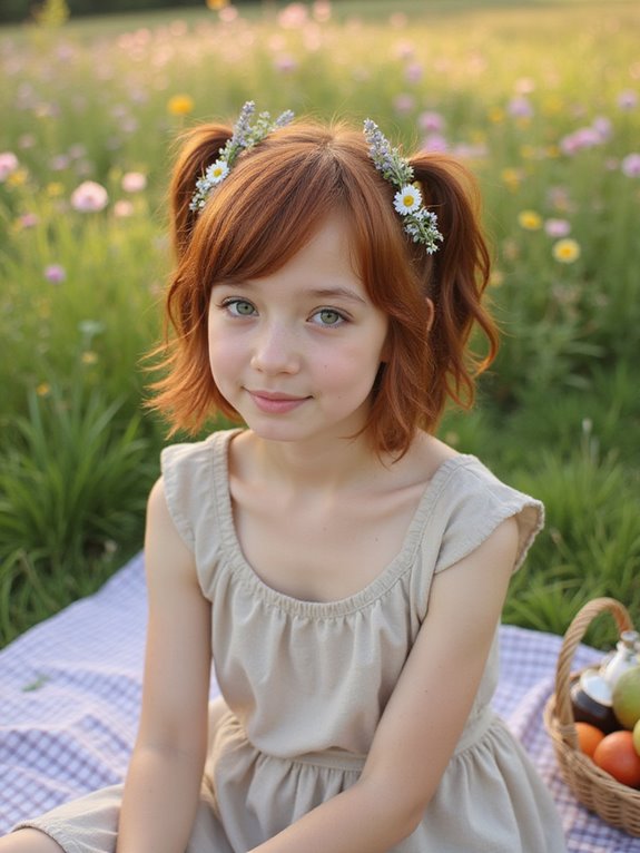 playful pigtails for picnics