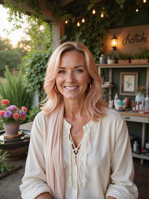 playful rose gold hairstyle