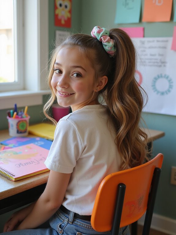 playful side ponytail style