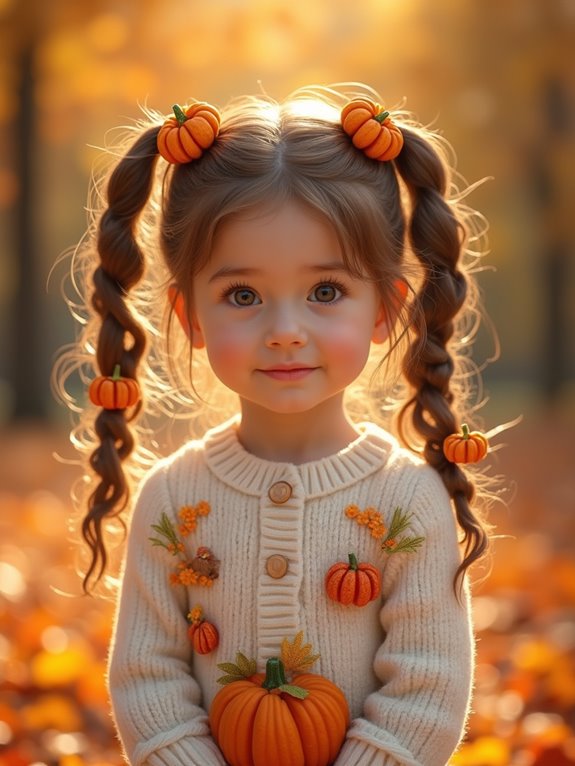 playful thanksgiving pigtails style